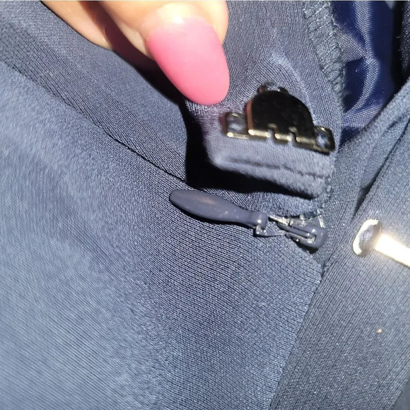 Kasper wide leg Capri pants suit navy 16 - Picture 4 of 4